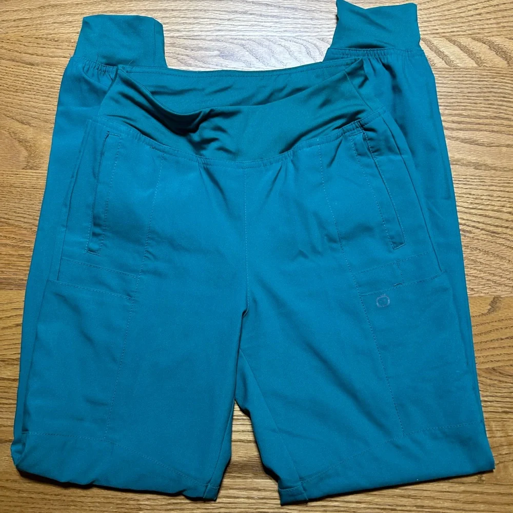Women’s WonderWink Hunter Green Scrubpant Joggers Size XST - Picture 1 of 3